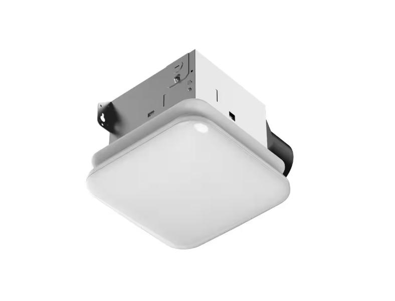 Commercial Electric 50 CFM Ceiling Mount Room Side Installation Bathroom Exhaust Fan with Adjustable Color Temperature LED and Night Light