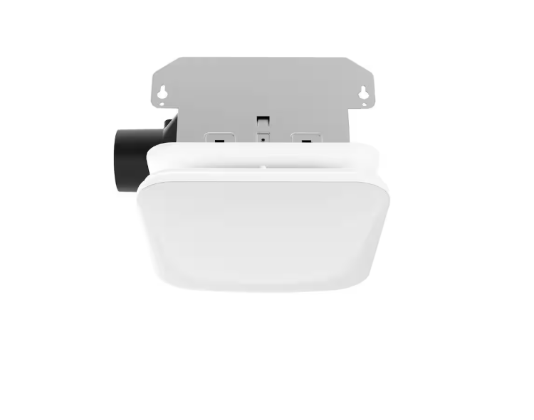 Commercial Electric 50 CFM Ceiling Mount Room Side Installation Bathroom Exhaust Fan with Adjustable Color Temperature LED and Night Light