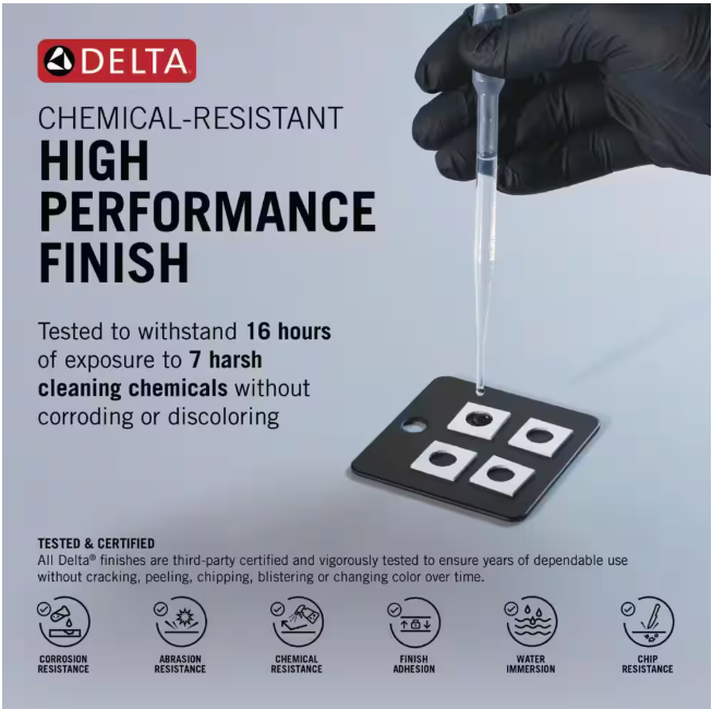 Delta Greydon Single Handle Single Hole Bathroom Faucet in Matte Black
