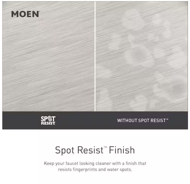 MOEN Hensley Single Hole Single-Handle Bathroom Faucet in Spot Resist Brushed Nickel