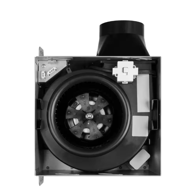 Commercial Electric 80 /110 CFM Ceiling Mount Room Side Installation Square Bathroom Exhaust Fan with Night Light and Humidity Sensor