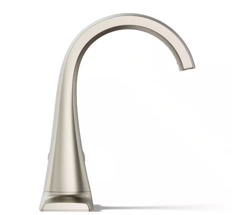 KOHLER Cursiva Single Handle Single Hole Bathroom Faucet in Vibrant Brushed Nickel