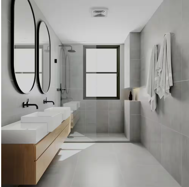 Commercial Electric 50 CFM Ceiling Mount Room Side Installation Bathroom Exhaust Fan, ENERGY STAR