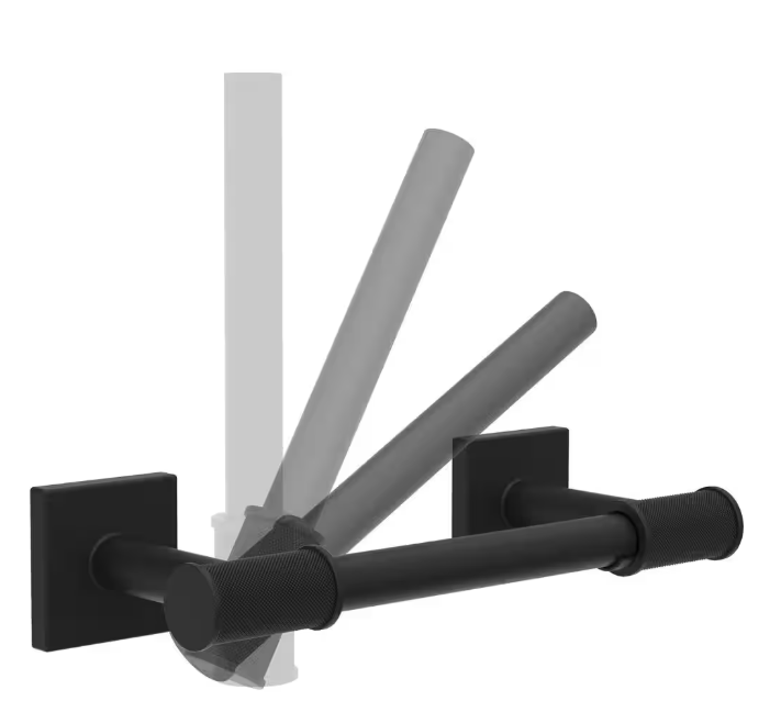 Delta Averland Wall Mount Pivot Arm Toilet Paper Holder Bath Hardware Accessory in Matte Black