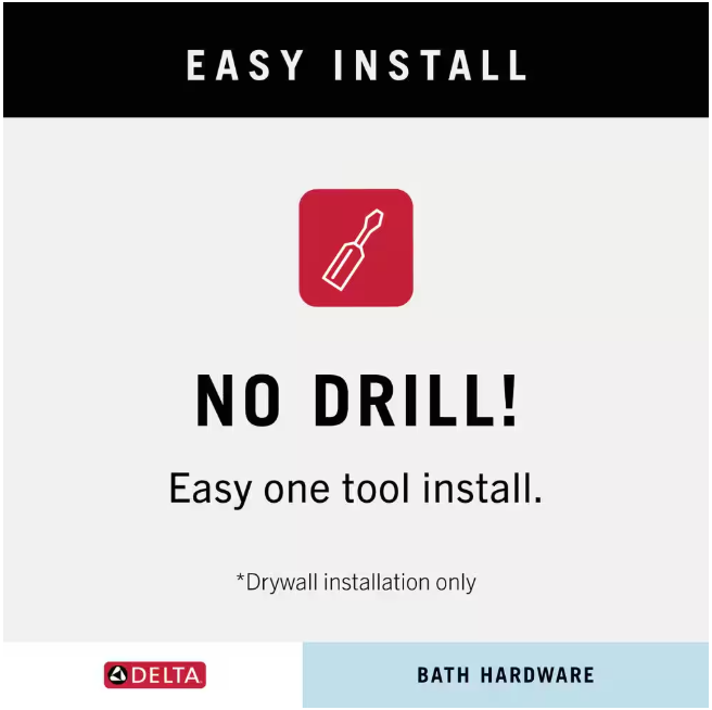 Delta Averland Single Towel Hook Bath Hardware Accessory in Matte Black