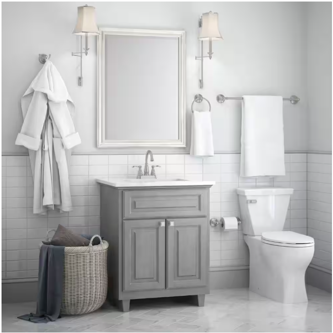 Delta Greenwich II Wall Mount Euro Single Post Toilet Paper Holder Bath Hardware Accessory in Brushed Nickel
