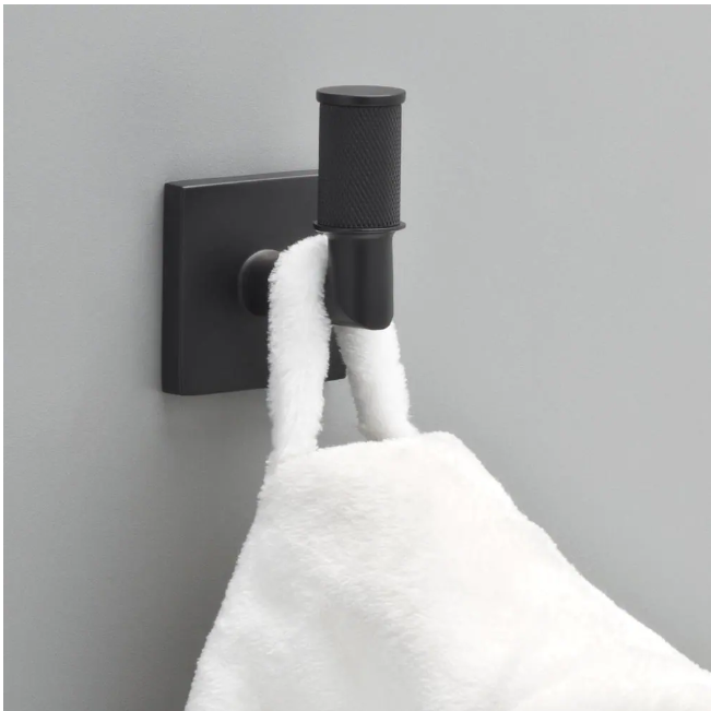 Delta Averland Single Towel Hook Bath Hardware Accessory in Matte Black
