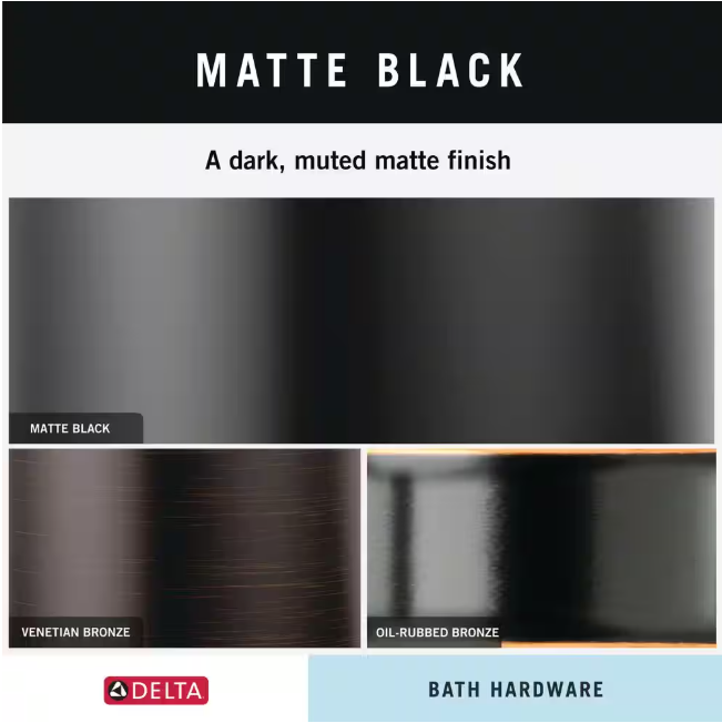 Delta Averland Single Towel Hook Bath Hardware Accessory in Matte Black