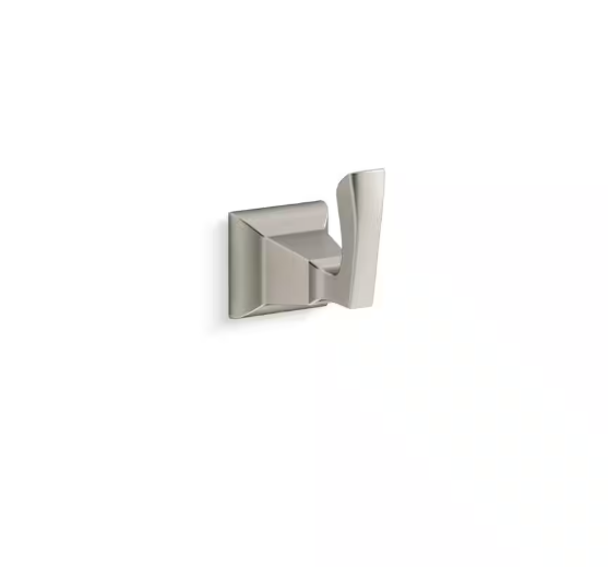 KOHLER Kallan Single Robe Hook in Vibrant Brushed Nickel