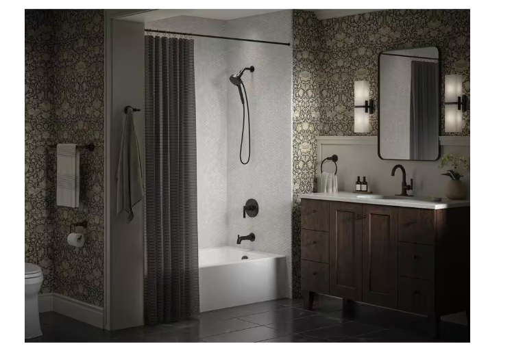 KOHLER Torrington Wall Mounted Towel Ring in Matte Black