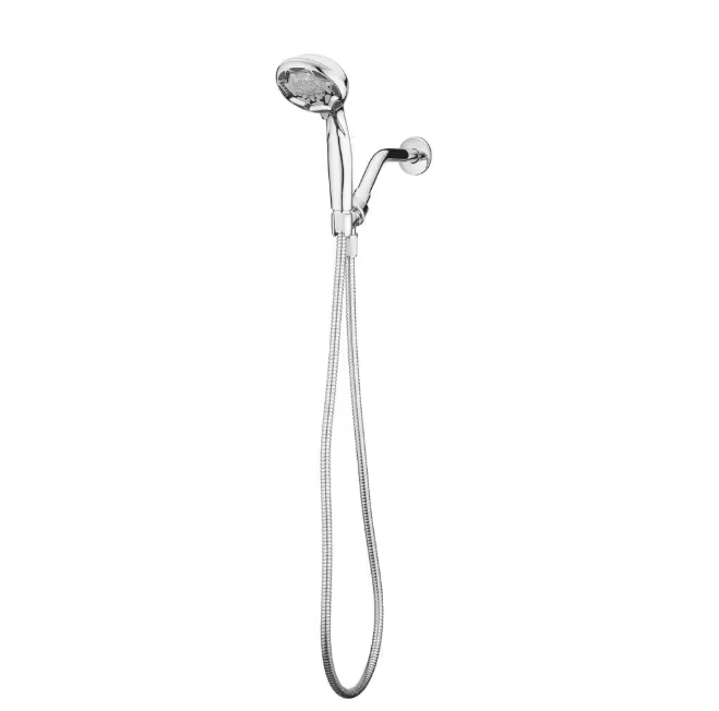 Glacier Bay 4 in. 6-Spray Wall Mount Handheld Shower Head in Chrome