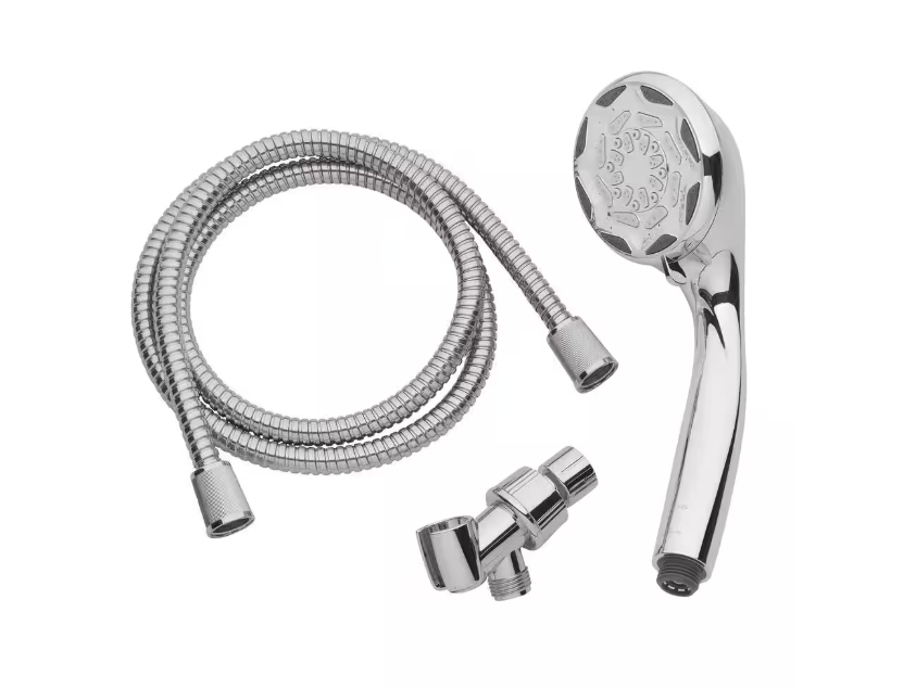 Glacier Bay 4 in. 6-Spray Wall Mount Handheld Shower Head in Chrome