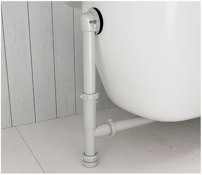 Everbilt Twist and Close 1-1/2 in. White Poly Pipe Bath Waste and Overflow Drain in Chrome