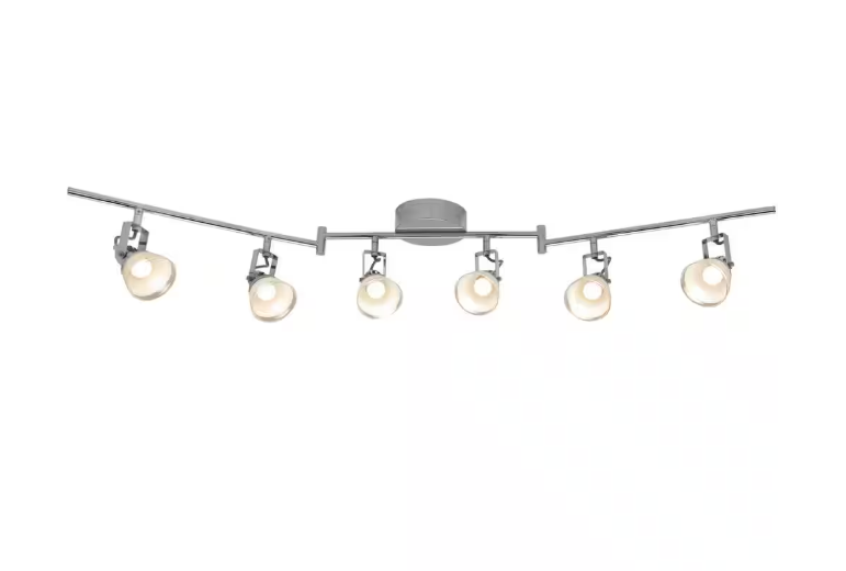 Hampton Bay 6-Light 4 ft. Chrome Integrated LED Track Lighting Kit