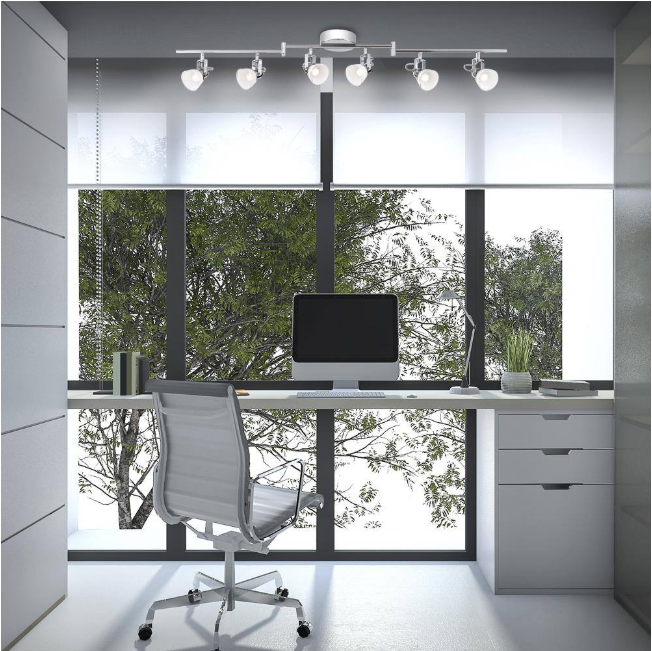 Hampton Bay 6-Light 4 ft. Chrome Integrated LED Track Lighting Kit