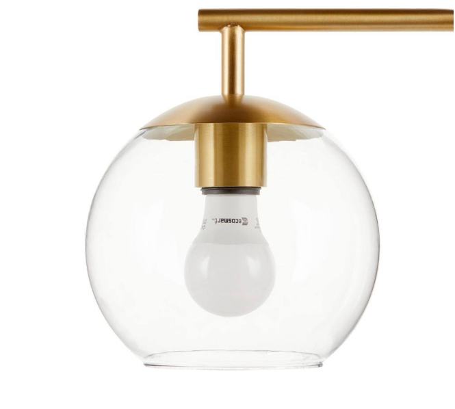 Hampton Bay Frazier 21.5 in. Antique Brass Table Lamp with USB Port