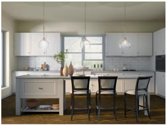 KICHLER Lecelles 1-Light Polished Nickel Traditional Globe Kitchen Pendant Hanging Light with Clear Glass Shade