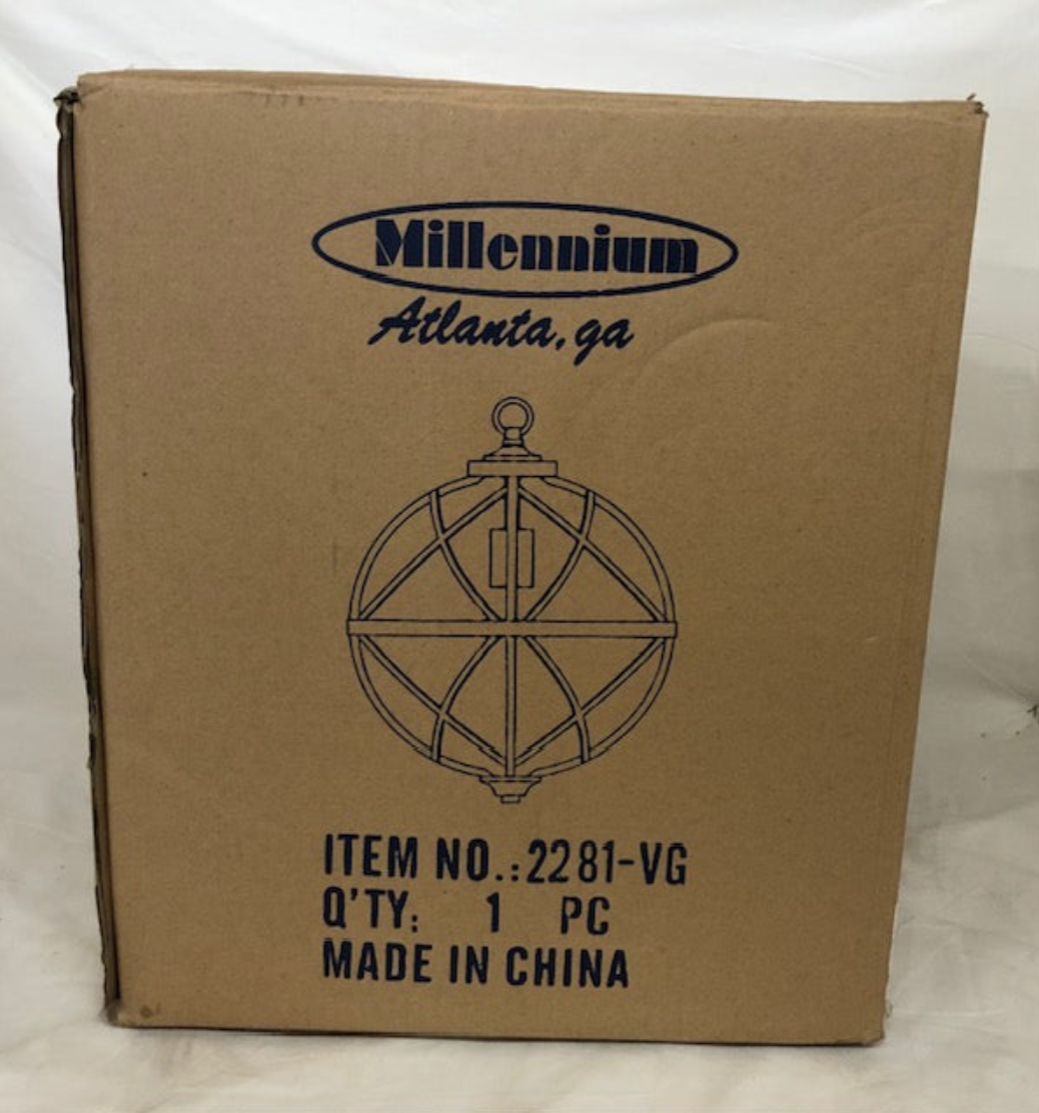 Millennium Lighting Lakewood Collection 1-Light Vintage Gold Sphere Pendant