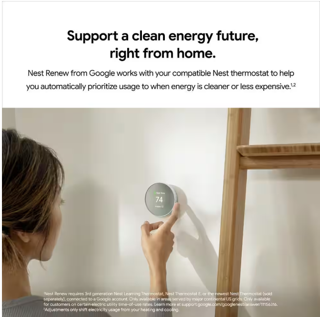 Google Nest Thermostat - Smart Programmable Wi-Fi Thermostat - Charcoal
