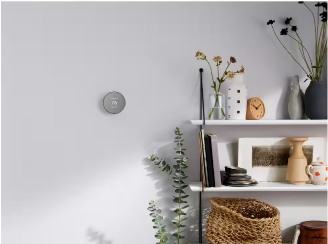 Google Nest Thermostat - Smart Programmable Wi-Fi Thermostat - Charcoal