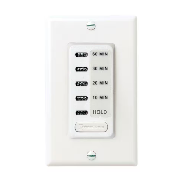 Intermatic 15 Amp 60-Minute Countdown In-Wall Timer - White