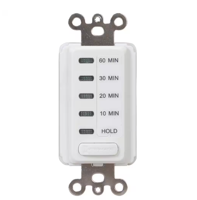 Intermatic 15 Amp 60-Minute Countdown In-Wall Timer - White