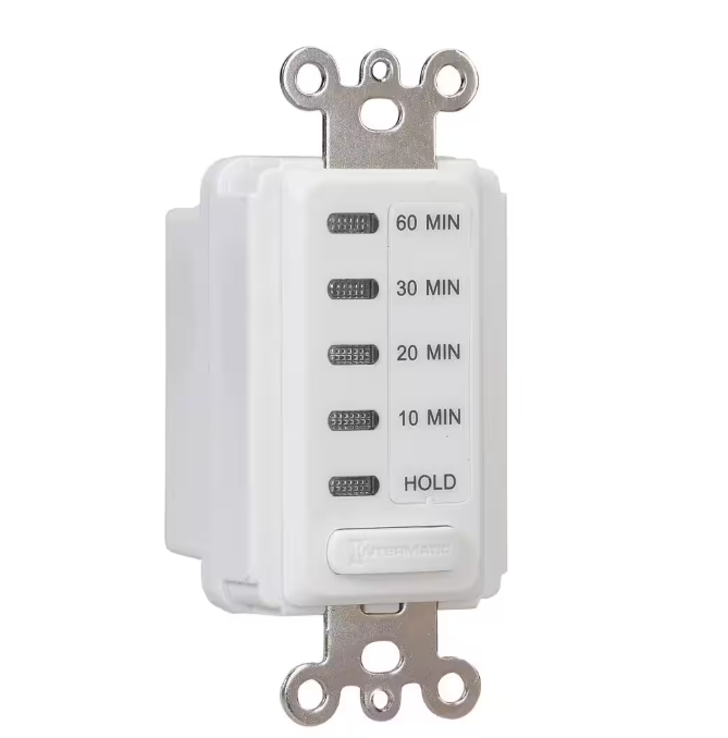 Intermatic 15 Amp 60-Minute Countdown In-Wall Timer - White