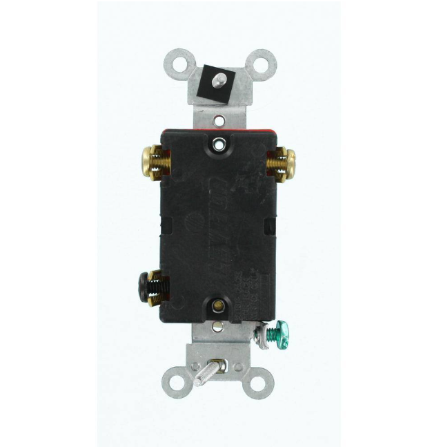 Leviton 20 Amp Industrial Grade Heavy Duty 3-Way Lighted Handle Toggle Switch, Clear 1223-LHC