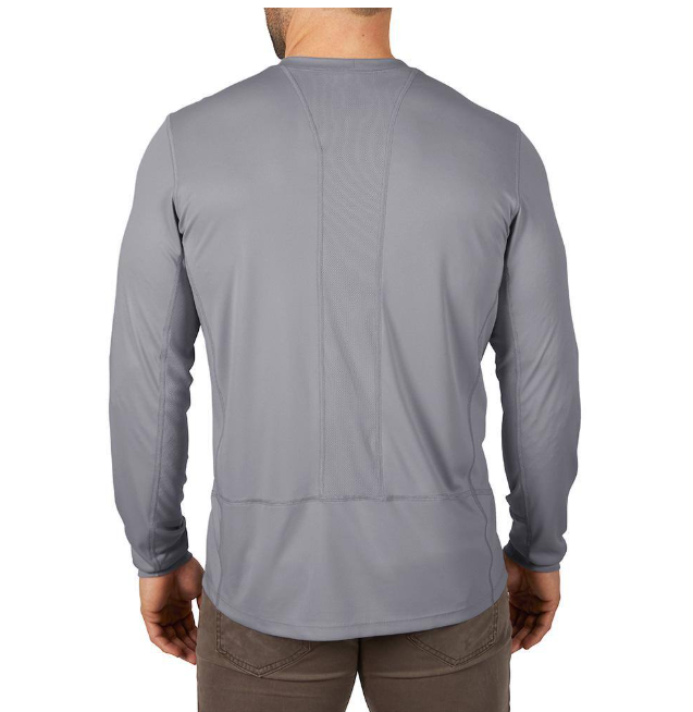 Milwaukee Men's Work Skin 2XL Gray Light Weight Performance Long-Sleeve T-Shirt