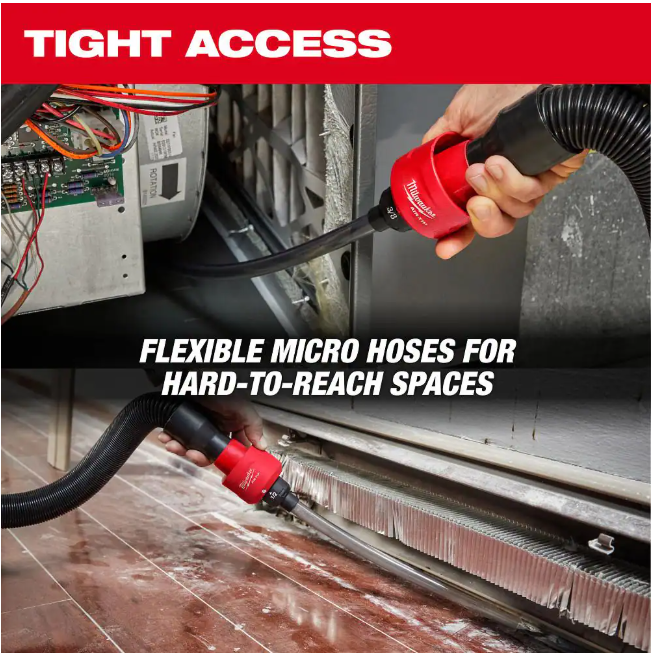 Milwaukee Tool 49-90-2037 Air-Tip Long Reach Flexible Micro Hose Attachment Set