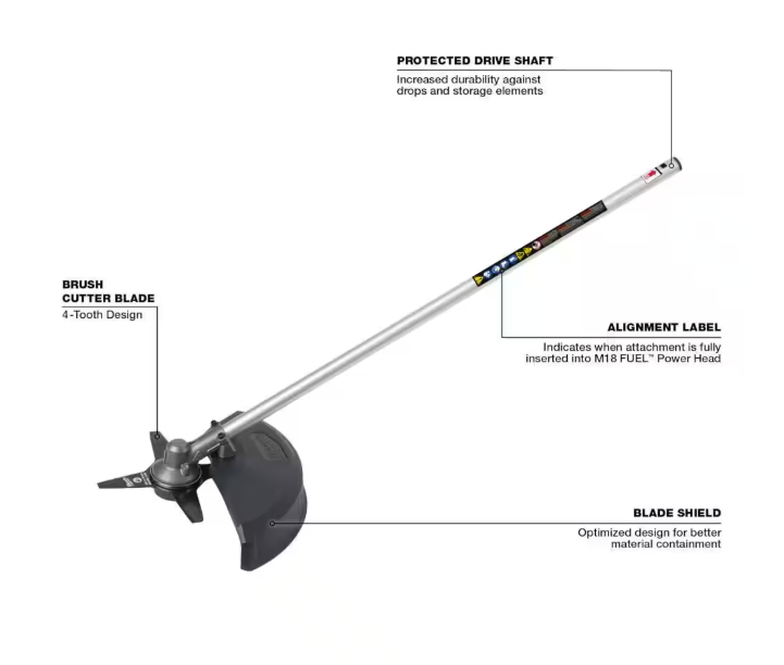 Milwaukee 49-16-2738 M18 FUEL QUIK-LOK Brush Cutter Attachment