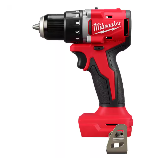 Milwaukee M18 18V Lithium-Ion Brushless Cordless 1/2 in. Compact Drill/Driver (Tool, Charger & Bag)-Only)