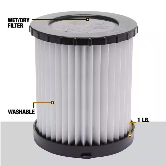 DEWALT HEPA Replacement Filter for DC500 Wet/Dry Vacuum