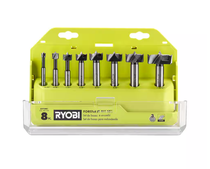 RYOBI Steel Forstner Drill Bit Set (8-Piece)