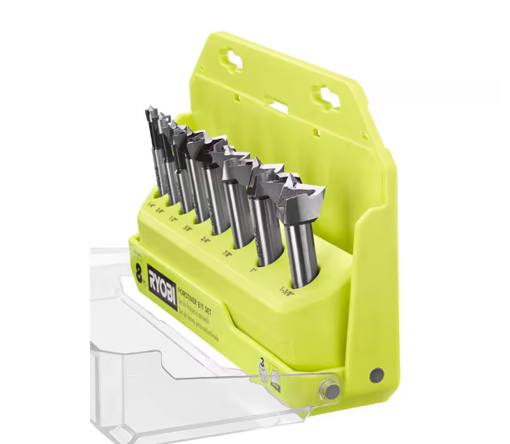 RYOBI Steel Forstner Drill Bit Set (8-Piece)