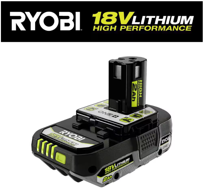 RYOBI ONE+ 18V 2.0 Ah Lithium-Ion HIGH PERFORMANCE Battery