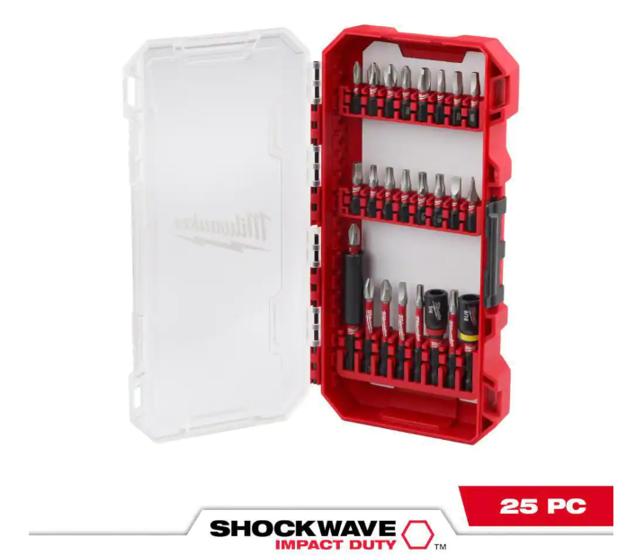 Milwaukee SHOCKWAVE Impact Duty Alloy Steel Screw Driver Bit Set (25-Piece)