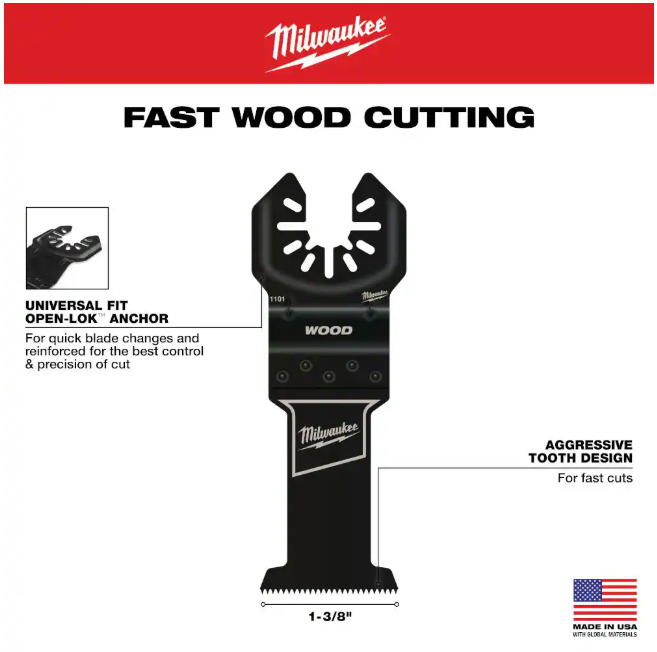 Milwaukee Multi-Tool Oscillating Wood Cutting Blade Kit (3-Piece)
