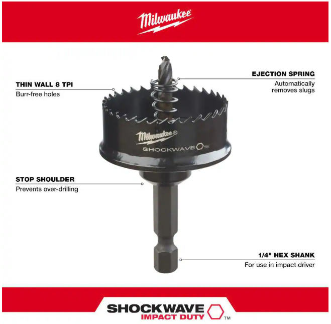 Milwaukee 1-1/8 in. SHOCKWAVE IMPACT DUTY Hole Saw