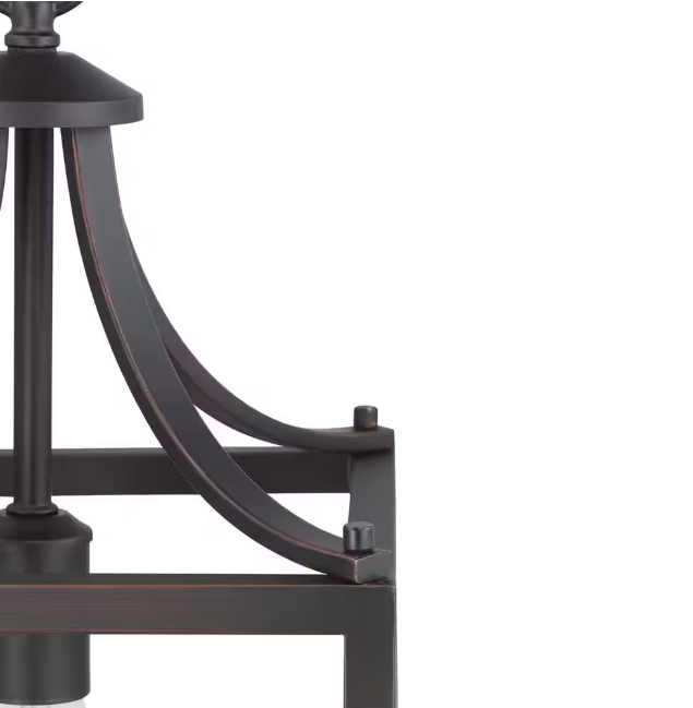 Hampton Bay Boswell Quarter 9-1/2 in. 1-Light Distressed Black Farmhouse Mini-Pendant Kitchen Light