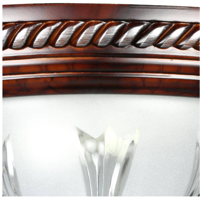 Hampton Bay Bercello Estates 15 in. Traditional 2-Light Volterra Bronze Dimmable Flush Mount Ceiling Light with Etched Glass Shade