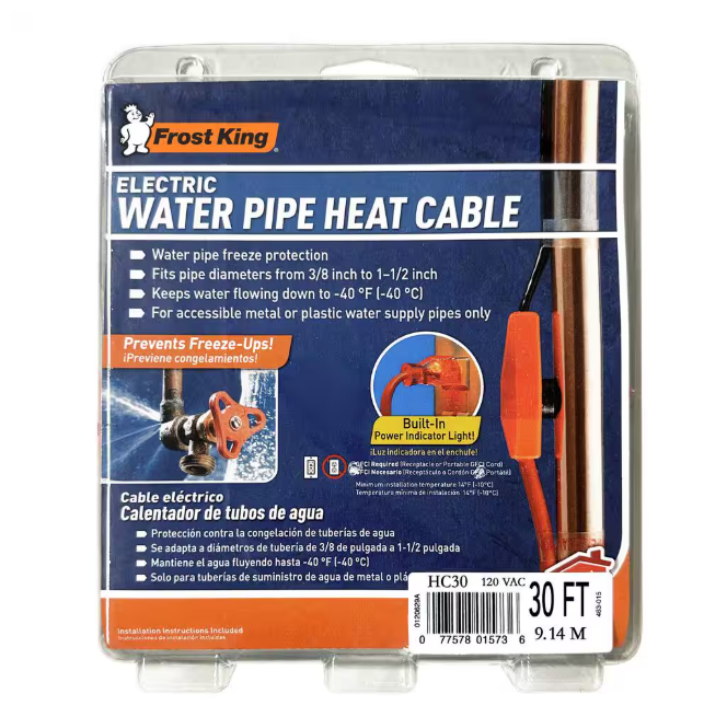 Frost King 30 ft. Automatic Electric Heat Cable Kit Accessory