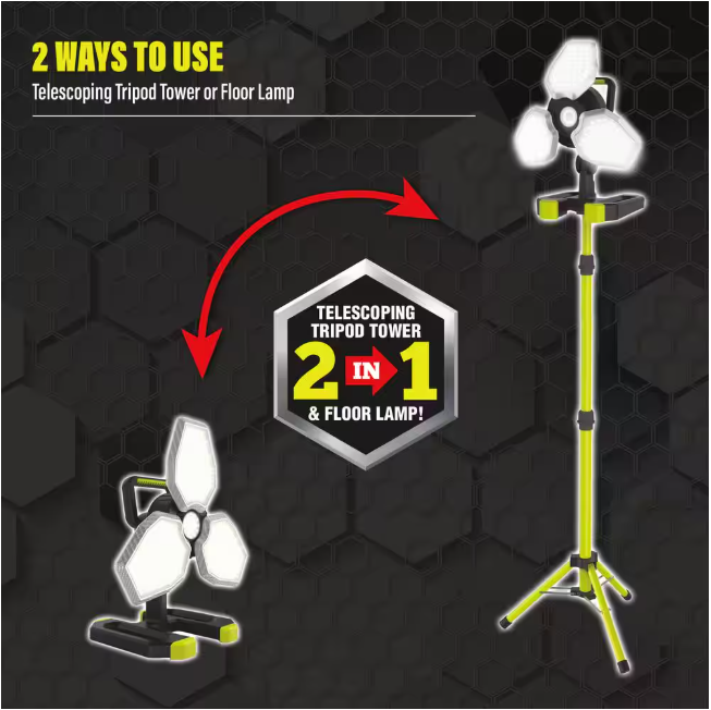 BEYOND BRIGHT 70-Watt Tower Light with Tripod Stand