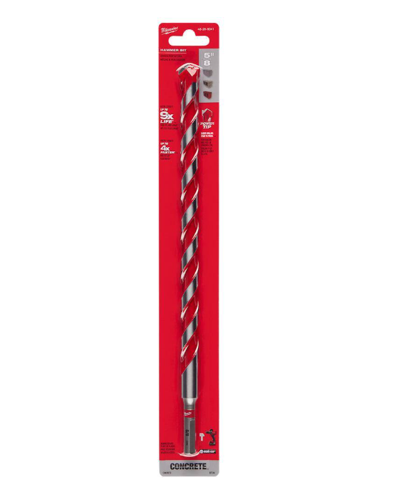 Milwaukee 5/8 in. x 10 in. x 12 in. Carbide Hammer Drill Bit