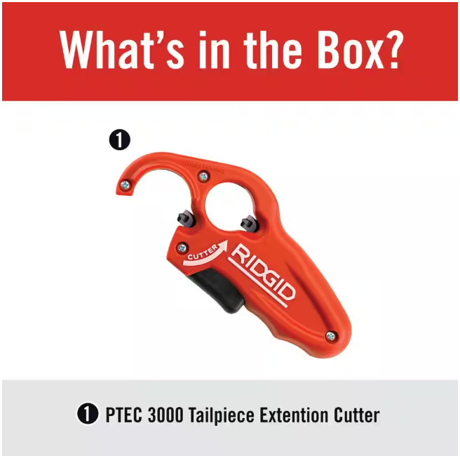 RIDGID 1-1/4 in. AND 1-1/2 in. PTEC 3000 Versatile Thin Wall PE, PP, PVC Plastic Tubing Cutter - Cuts, Cleans, Deburrs & Bevels