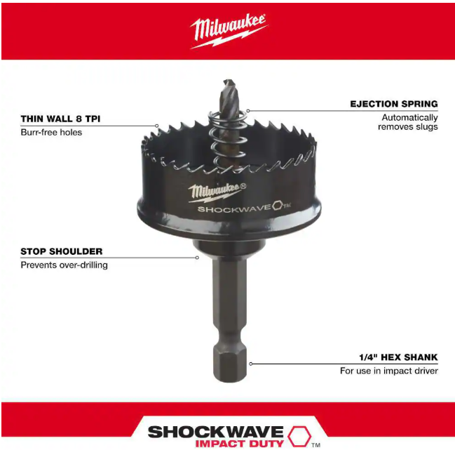 Milwaukee 1-3/8 in. SHOCKWAVE IMPACT DUTY Hole Saw
