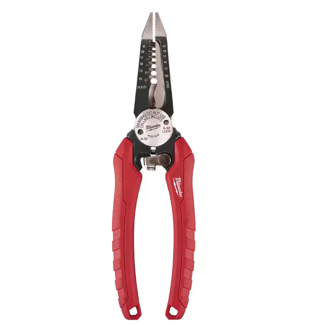 Milwaukee 7.75 in. Combination Electricians 6-in-1 Wire Stripper/Cutter Pliers