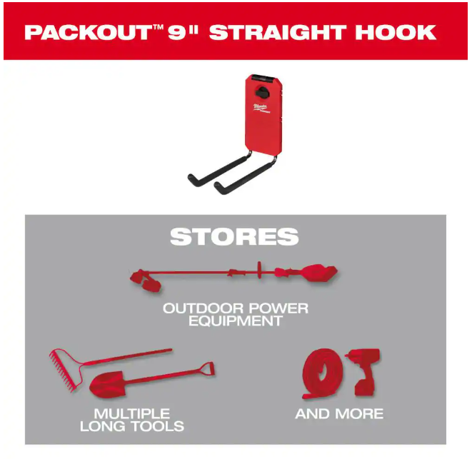 Milwaukee PACKOUT Straight Utility Hook