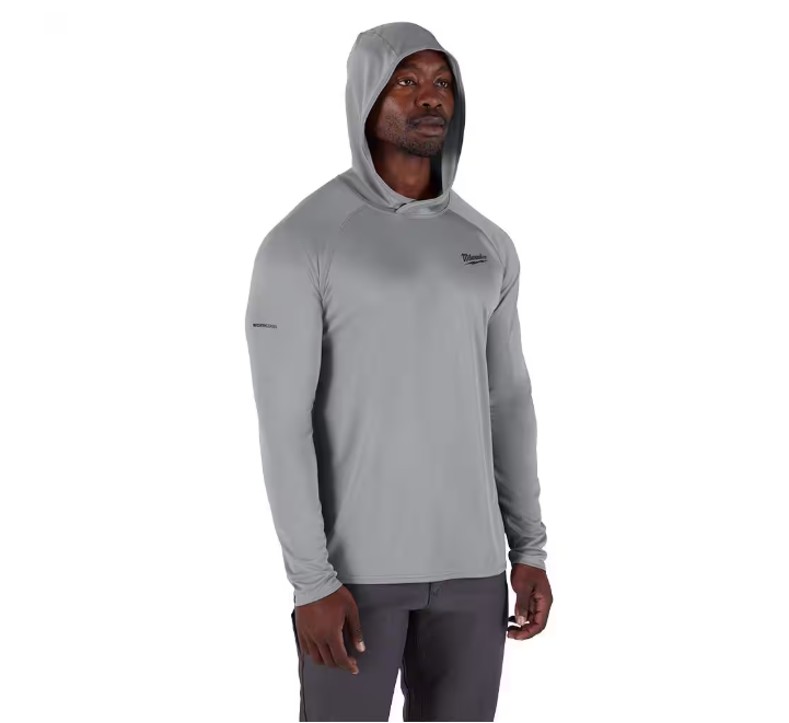 Milwaukee Men's WORKSKIN Gray 2X-Large Hooded Sun Shirt