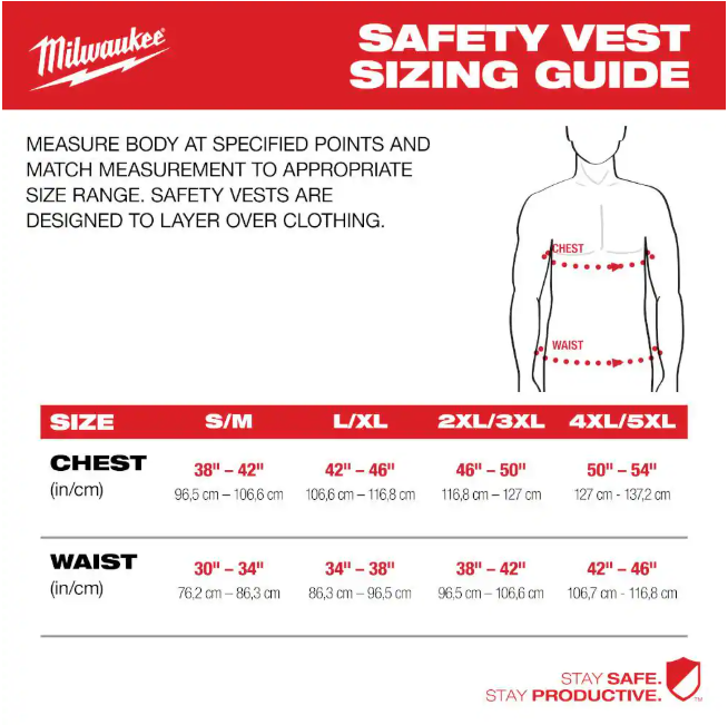 Milwaukee Large/X-Large Yellow Class 2 High Visibility Mesh Safety Vest with 1 Pocket